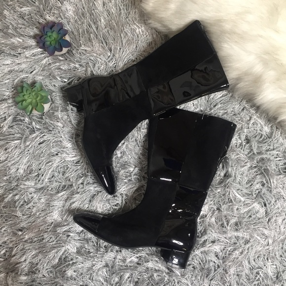 Franco Sarto Shoes - Franco sarto patent leather and suede boots